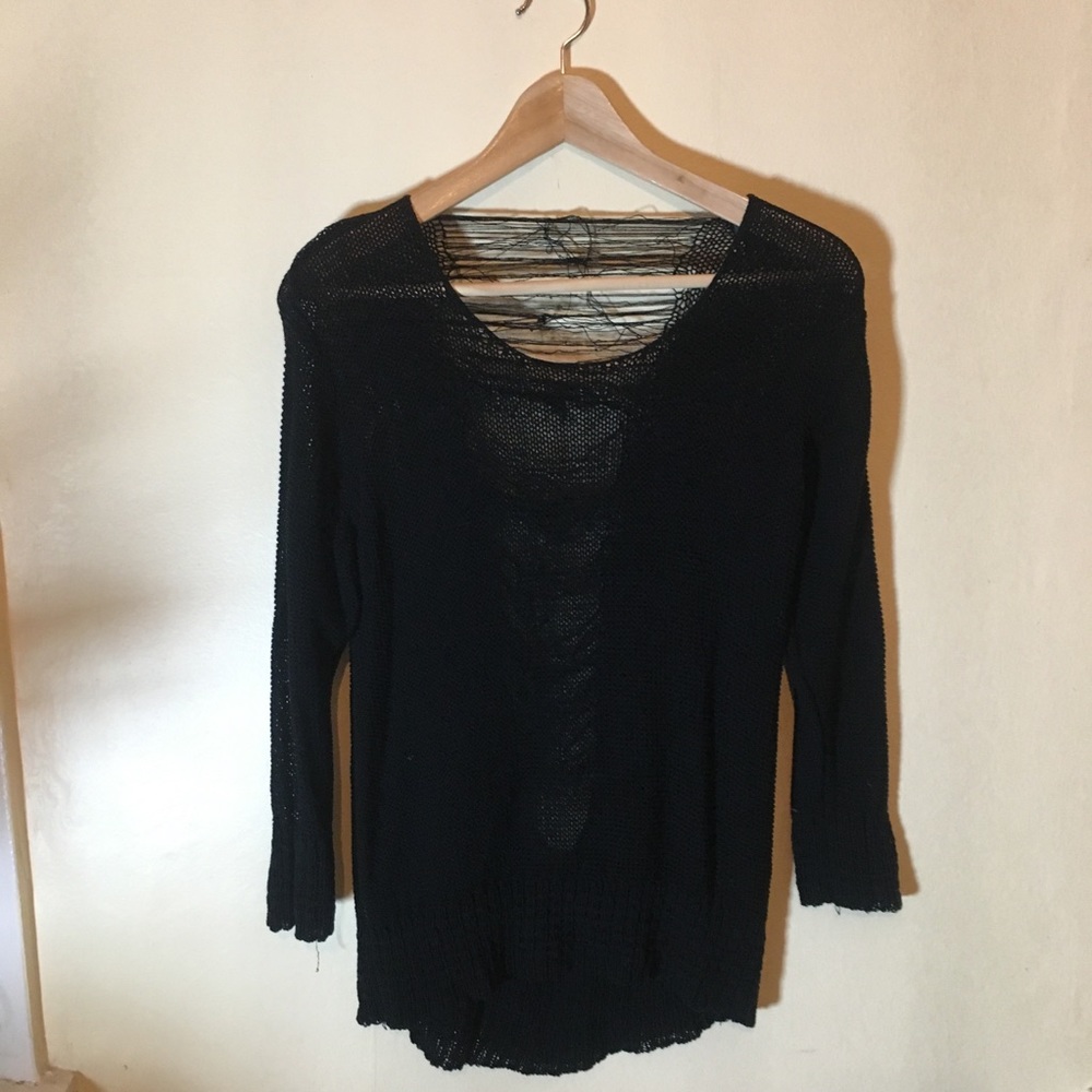 Open back sweater